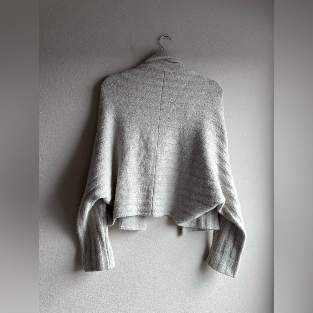 Vince Textured Alpaca-Blend Shawl Collar Batwing Sleeve Cocoon Cardigan medium - Picture 5 of 5
